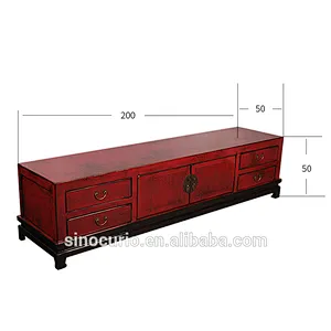 Antique distressed wood tv stand