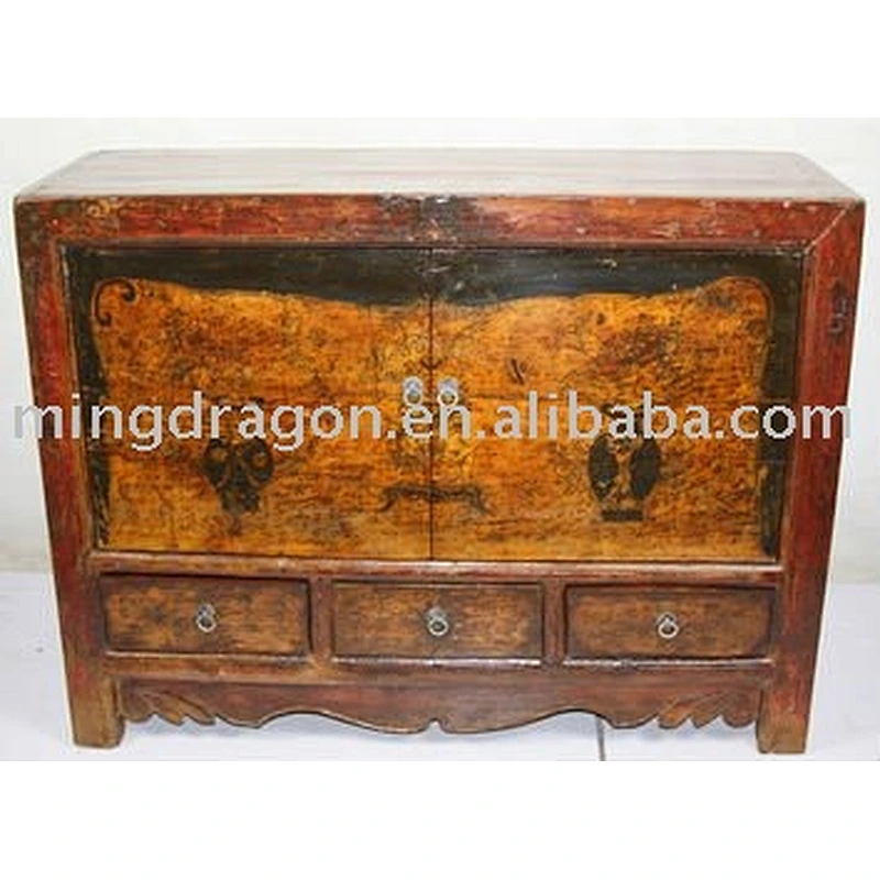 Mongolia furniture painted cabinet