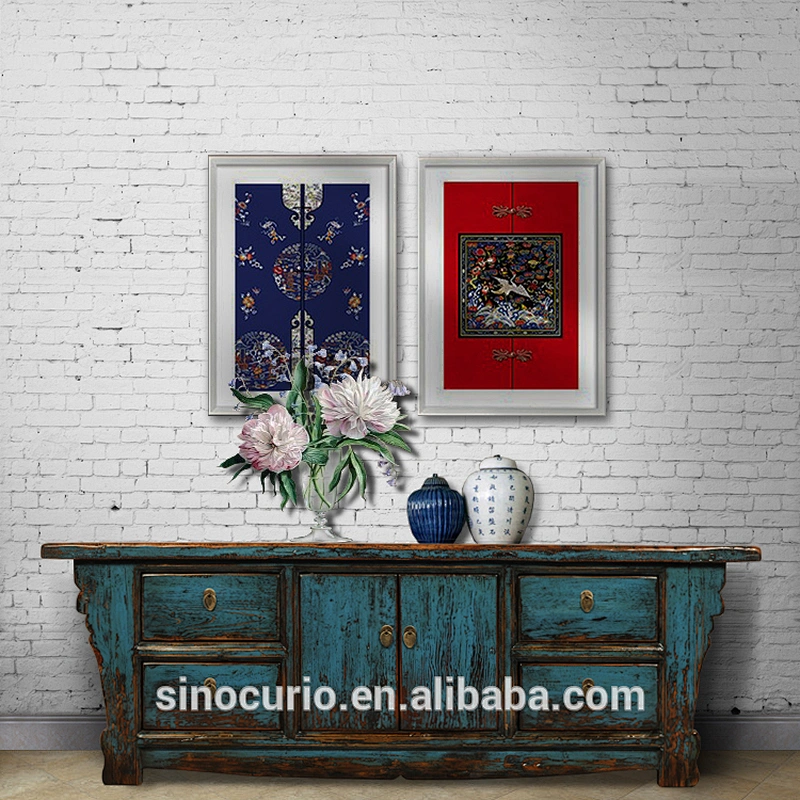 Chinese antique style solid wood lcd tv floor stand