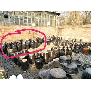 Chinese antique glossy Black Big Garden Decoration Ceramic Flower Pots