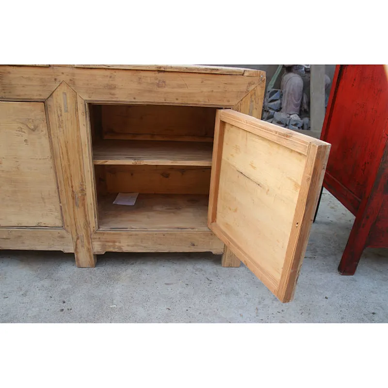 Chinese Antique Furniture Solid Natural Wood Cabinet/ Reproduction Antique Furniture three door cabinet
