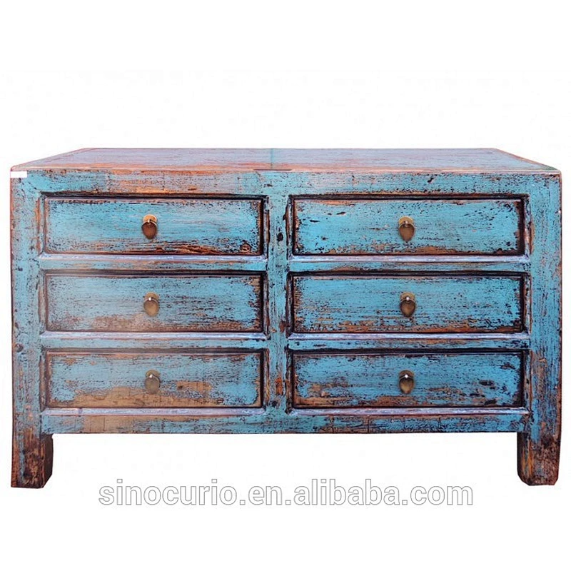 Chinese antique style solid wood cabinet for living room furniture
