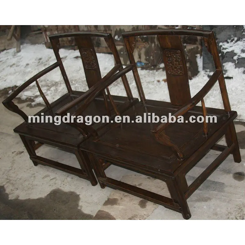 chinese antique red living room armchairs
