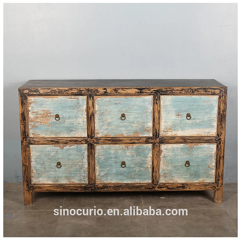 Wholesale Antique Chinese Reproduction Shabby Chic Buffet Storage Furniture