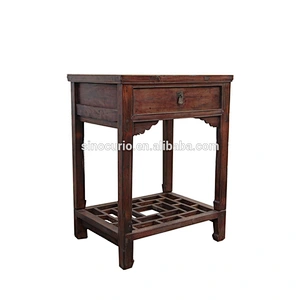 Chinese vintage furniture-Chinese antique flower stand-one drawer tea table