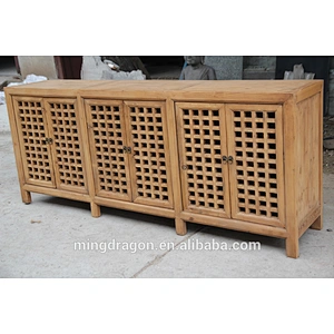 Antique natural solid wood furniture antique living room cabinet