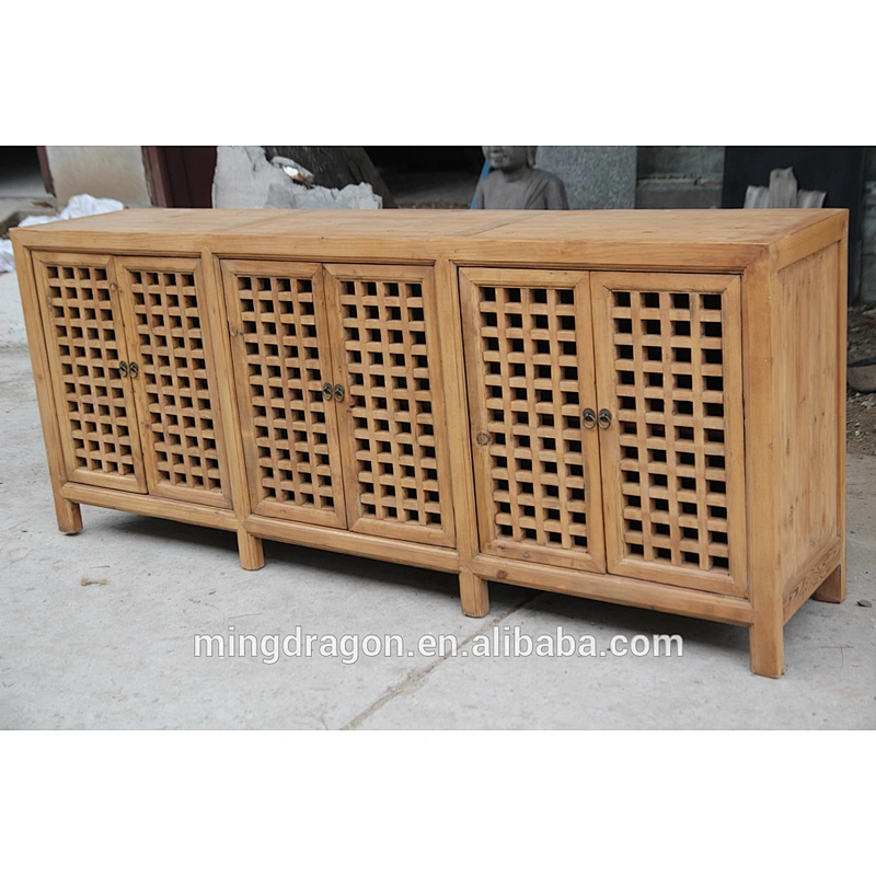 Antique natural solid wood furniture antique living room cabinet