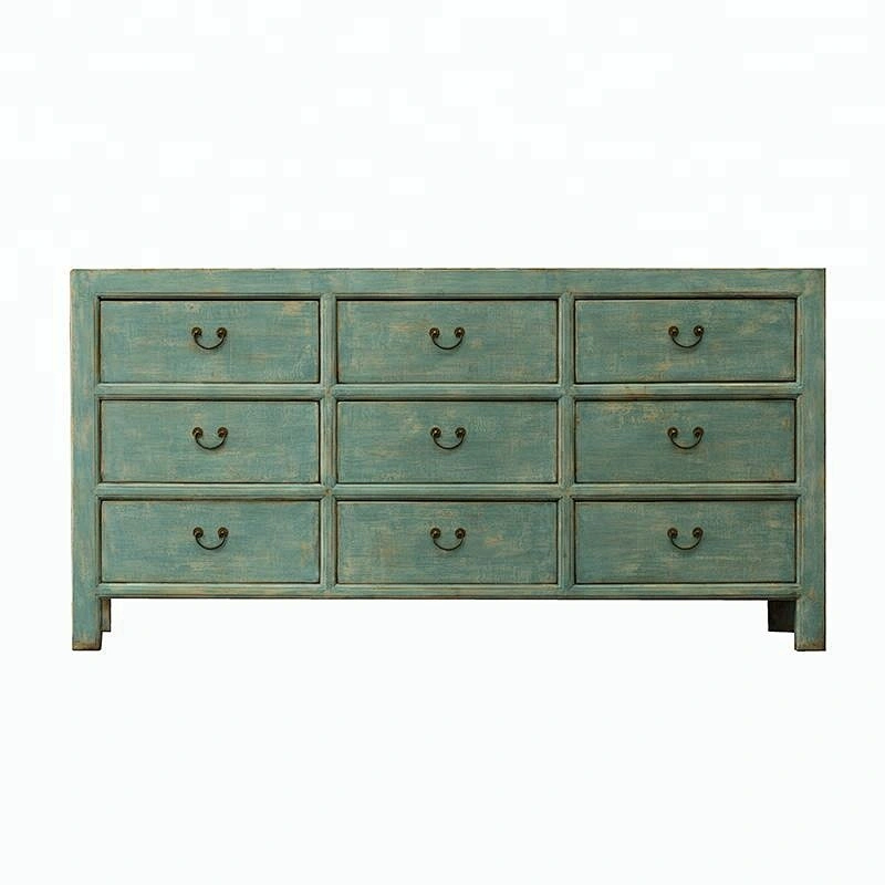 Chinese furniture antique cabinet vintage distressed chest drawer