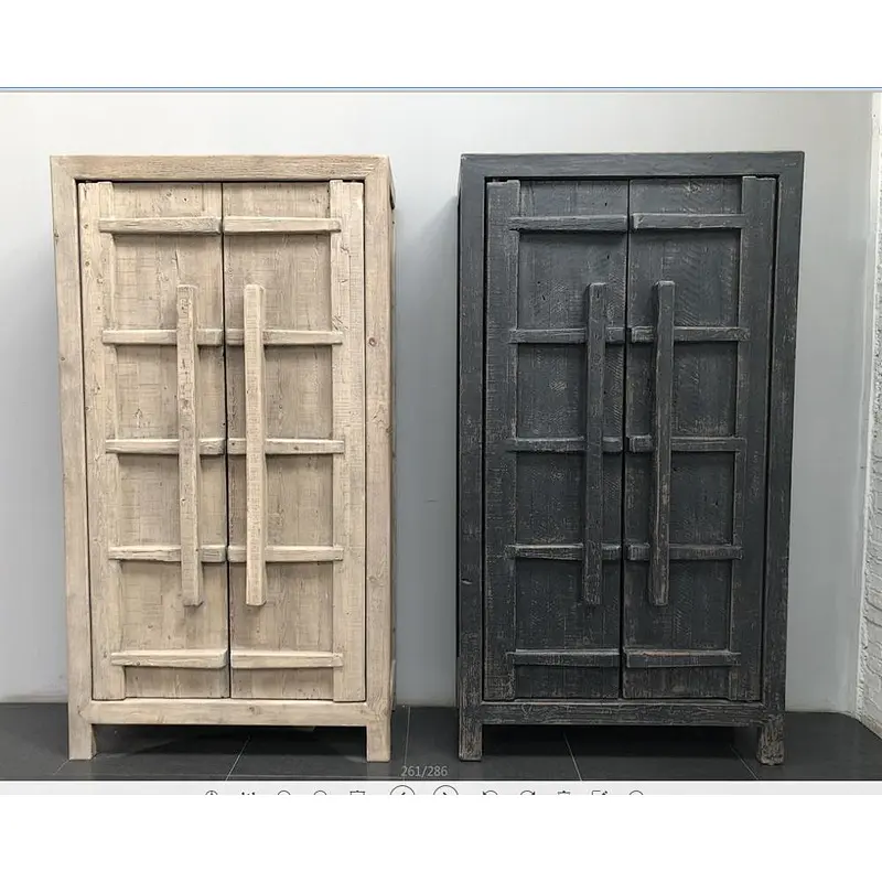 Antique Chinese vintage wood reproduction furniture recycle pine cabinet for wholesale