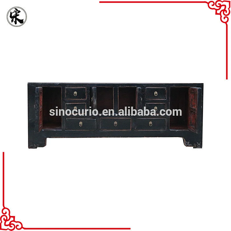 Modern Wooden Black Low Cabinet/ Tv Stand