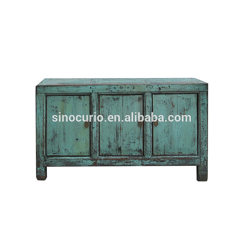 Chinese glossy antique rustic sideboard furniture dresser