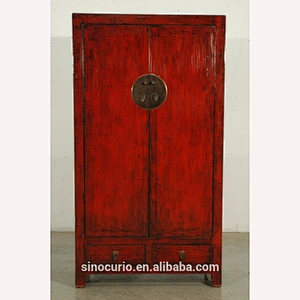 Asian antique reclaimed recycled wood cloth cabinet Wardrobe