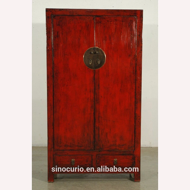 Asian antique reclaimed recycled wood cloth cabinet Wardrobe