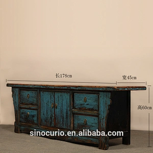 Chinese antique style solid wood lcd tv floor stand