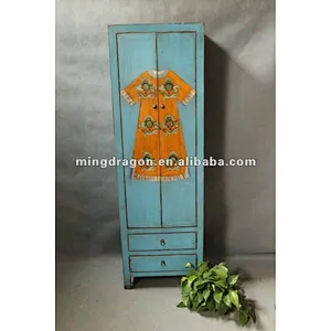Chinese antique bedroom blue closet