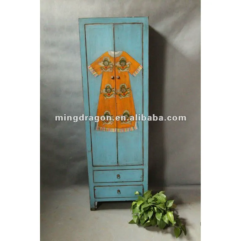 Chinese antique bedroom blue closet