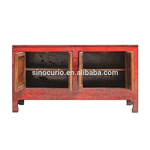 Asian red Chinese sideboard furniture classic sideboards media cabinet