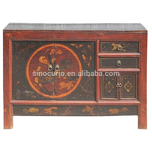wholesale furniture china Chinese antique furniture painted cabinet