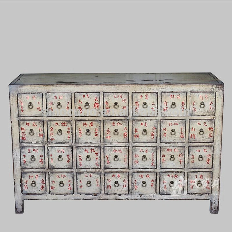 Living room furniture antique Chinese medicine cabinet