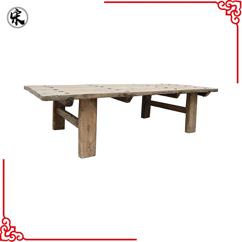 Wholesale Asian furniture Chinese antique recycled wood Shanxi door coffee table