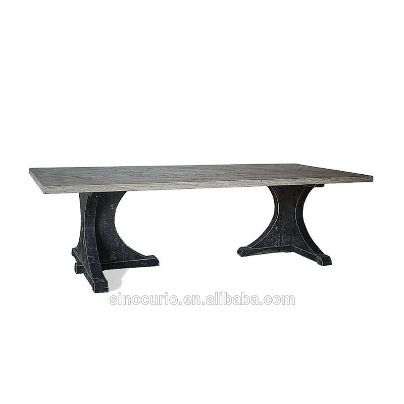 reclaimed elm plank table ( special leg)