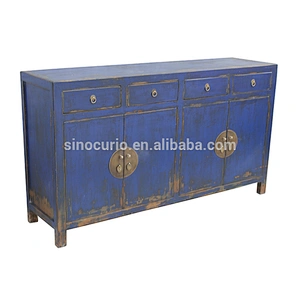 Chinese Antique Asian Distressed Recycle Wood Painted Furniture
