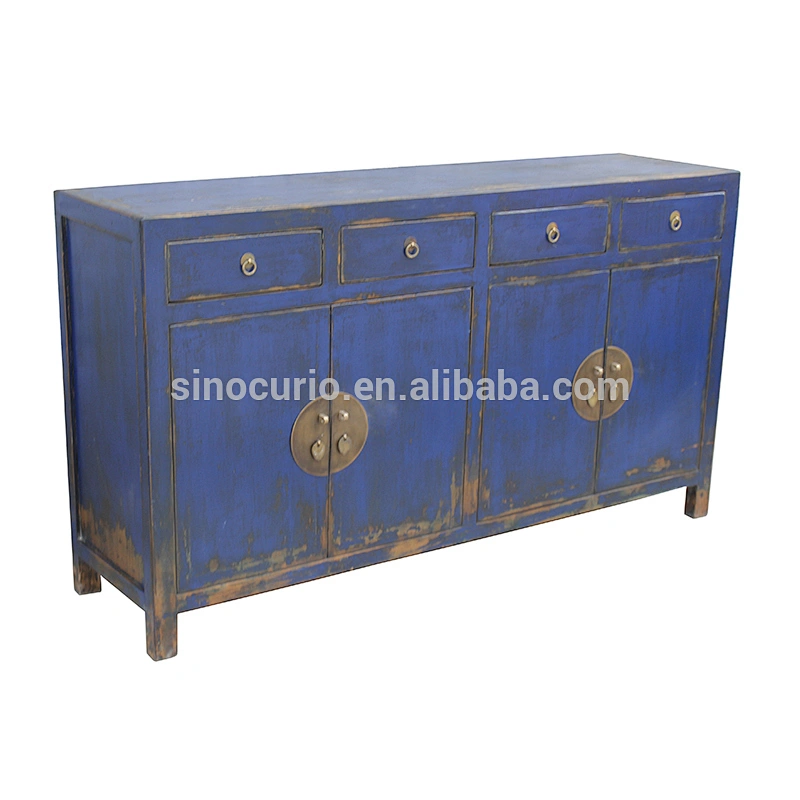Chinese Antique Asian Distressed Recycle Wood Painted Furniture