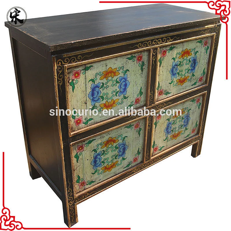 Chinese Antique Reproduction Furniture/Tibetan TV cabinet/Antique living room cabinet