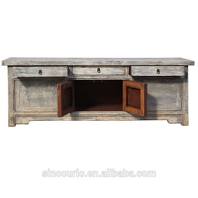 Chinese antique furniture living room shabby chic TV cabinet