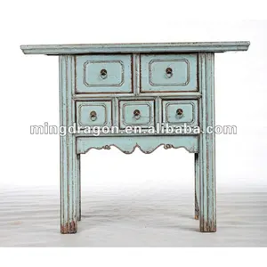 Chinese antique blue carved alter table