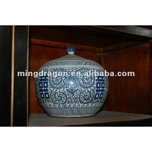 Chinese antique blue and white porcelain Jar