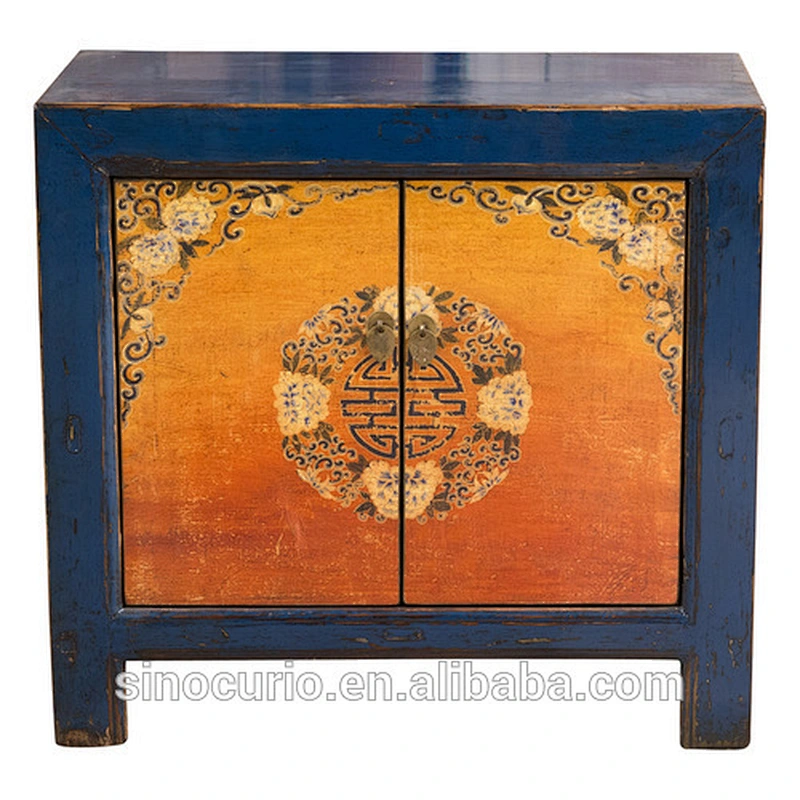 Chinese Antique Recycle Wood Painting Furniture