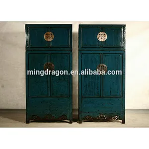 Chinese classic furniture,antique bedroom painting wardrobe