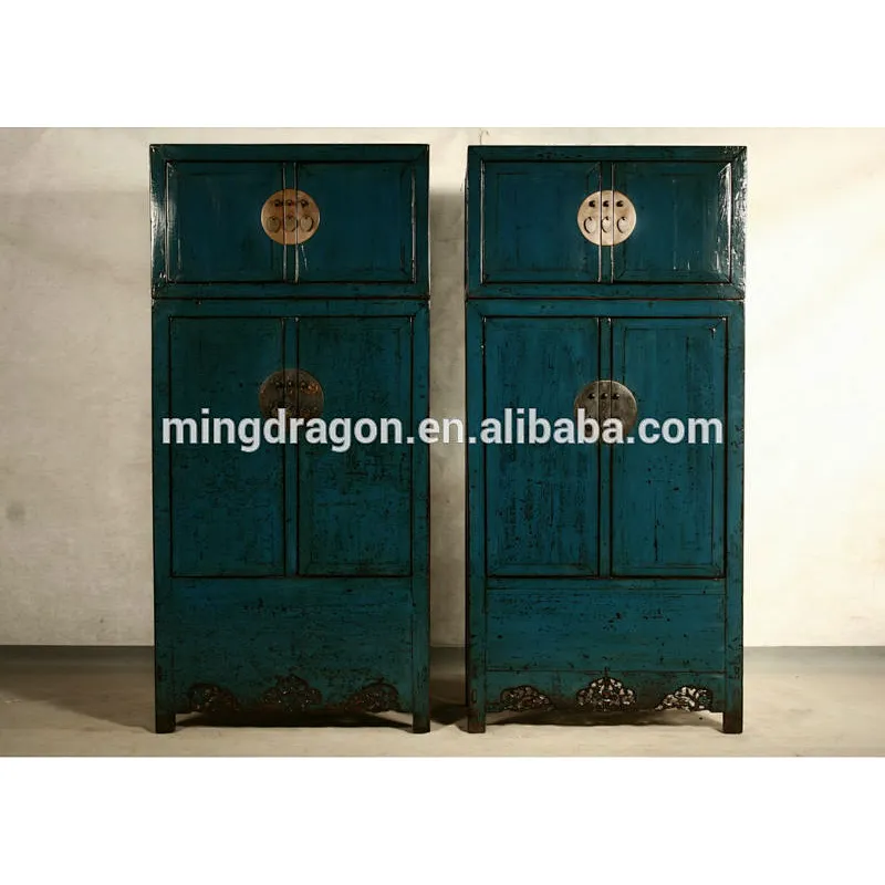 Chinese classic furniture,antique bedroom painting wardrobe