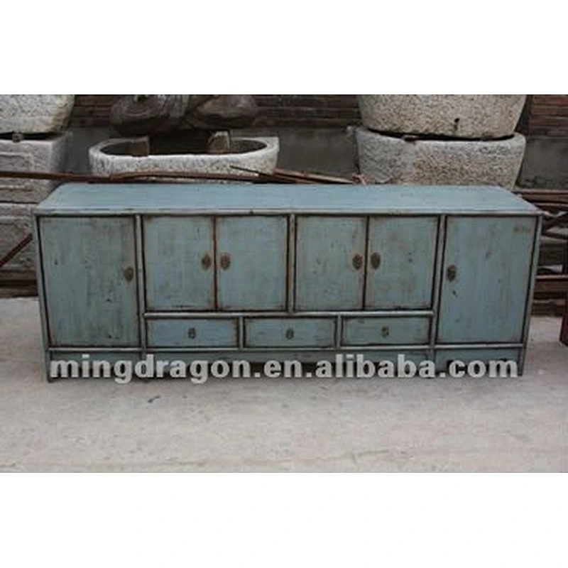 Chinese antique furniture pine Jilin Six Door Two Drawer Cabinet