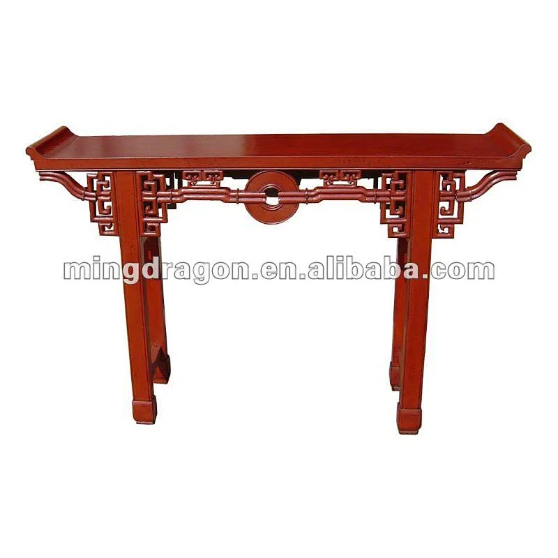 Recycle wood furniture red altar table