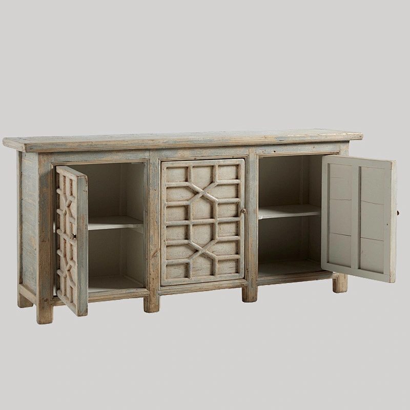 Chinese rustic oriental furniture classic style distressed Shabby Chic sideboard