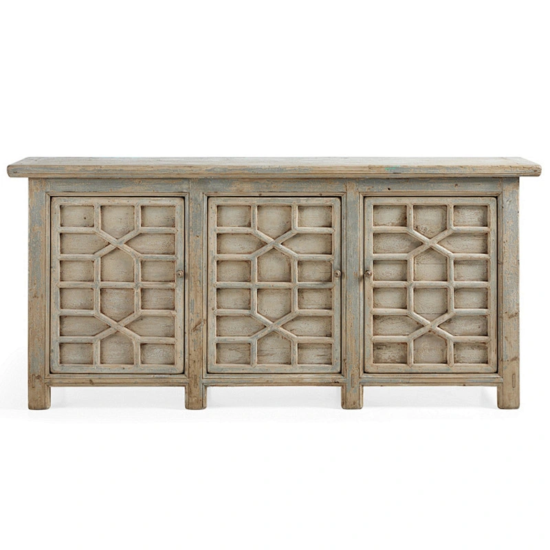 Chinese rustic oriental furniture classic style distressed Shabby Chic sideboard