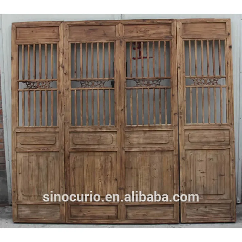 Chinese Antique Wood Carving Folding Screen wooden screen room divider Antique Decorative Screen