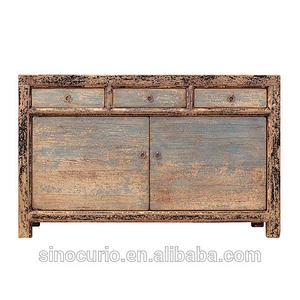 Chinese antique shabby chic furniture recycle wood TV cabinet