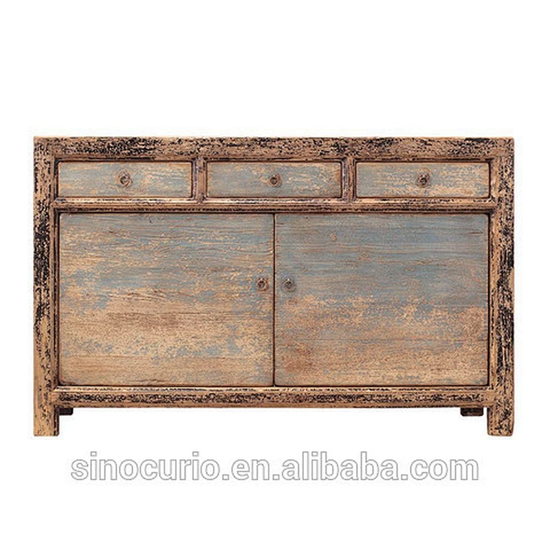 Chinese antique shabby chic furniture recycle wood TV cabinet