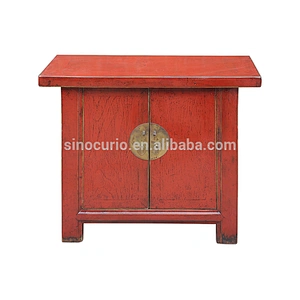 Antique handmade colorful painted cabinet solid wood small cabinet