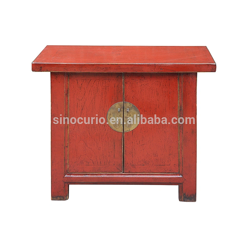 Antique handmade colorful painted cabinet solid wood small cabinet