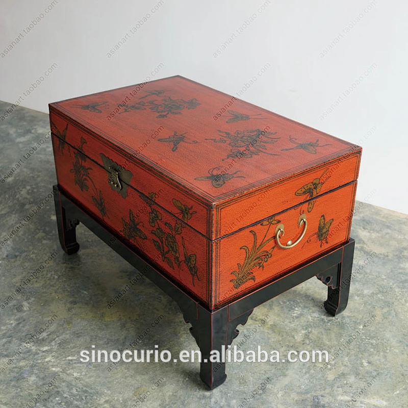 Antique Reclaimed Wood Chest Coffee Table
