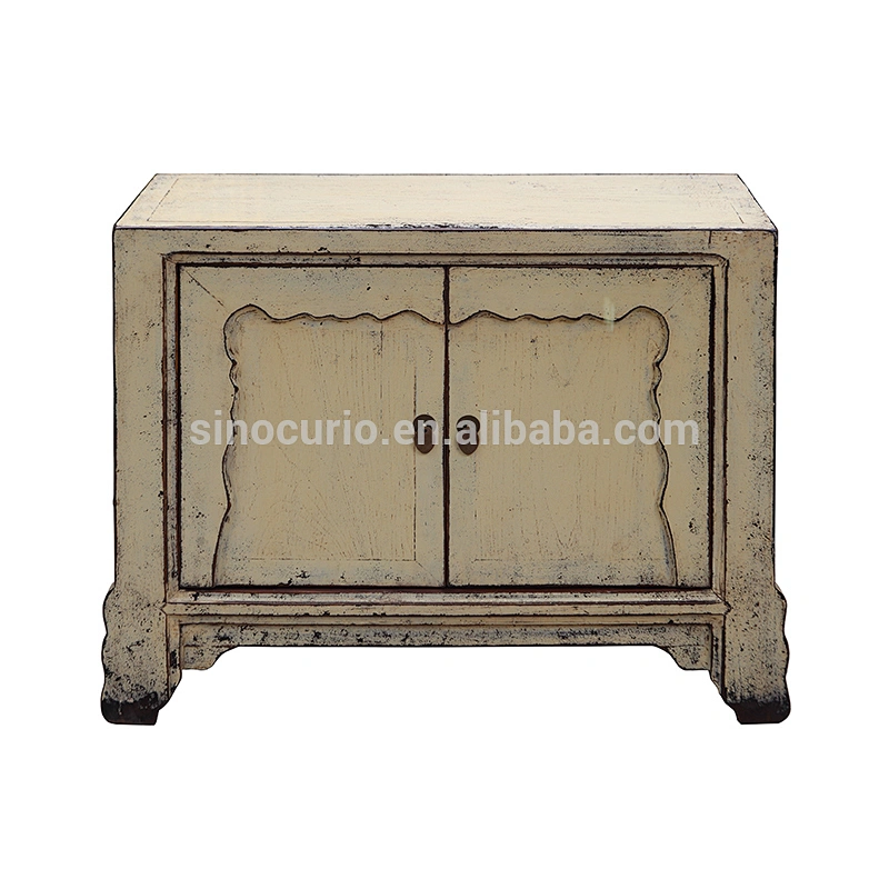 asian antique hot sale two door solid wood living room cabinet
