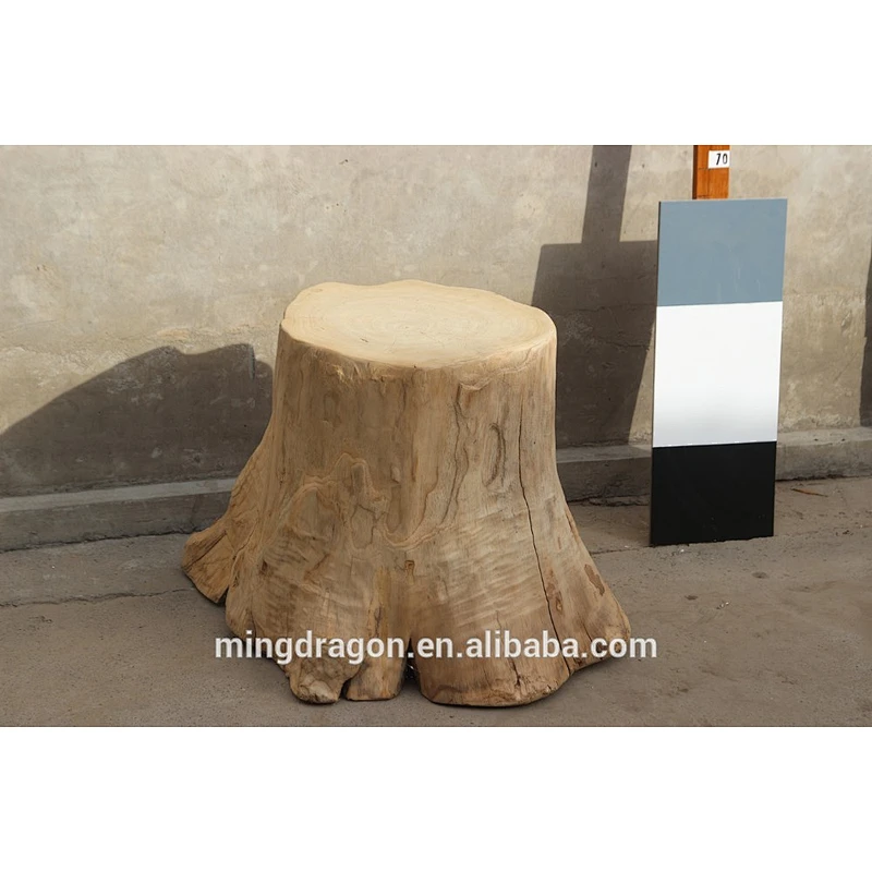 Vintage Cross-Sectioned Tree Trunk & Root Coffee Table