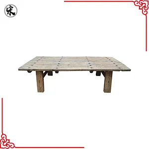 Wholesale Asian furniture Chinese antique recycled wood Shanxi door coffee table