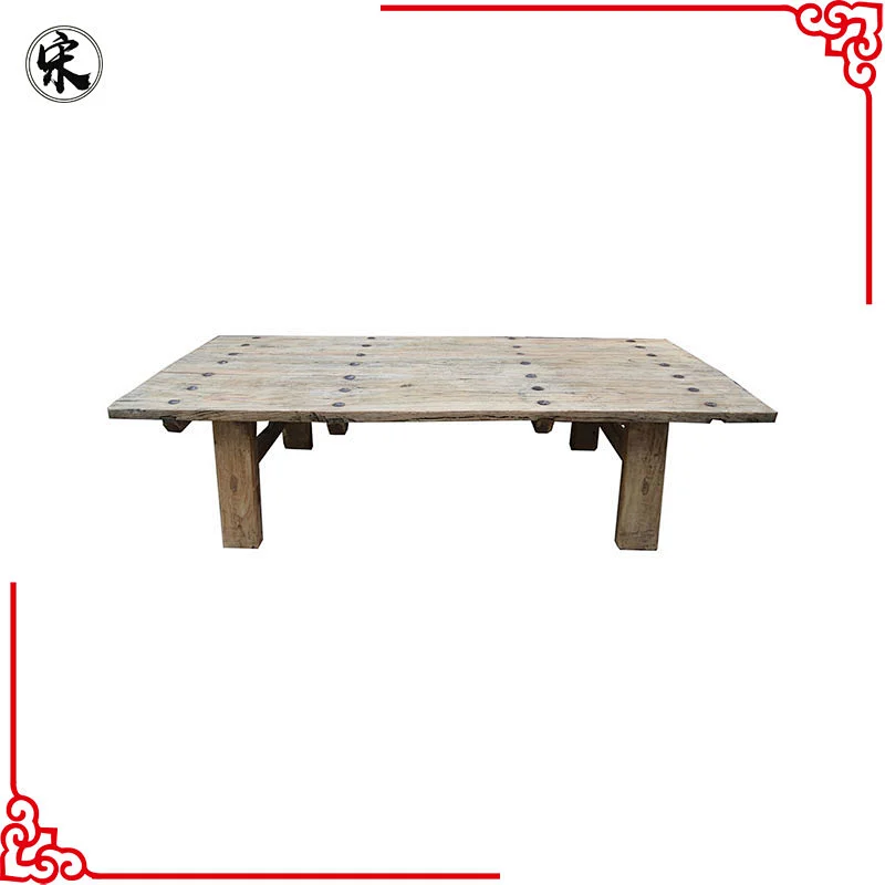 Wholesale Asian furniture Chinese antique recycled wood Shanxi door coffee table