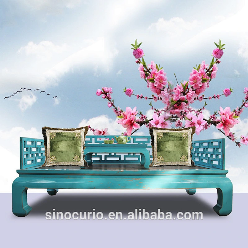 Chinese antique furniture wholesale elm sofa arhat bed