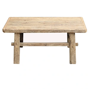 Retro hand-made custom furniture natural reclaimed wood coffee table